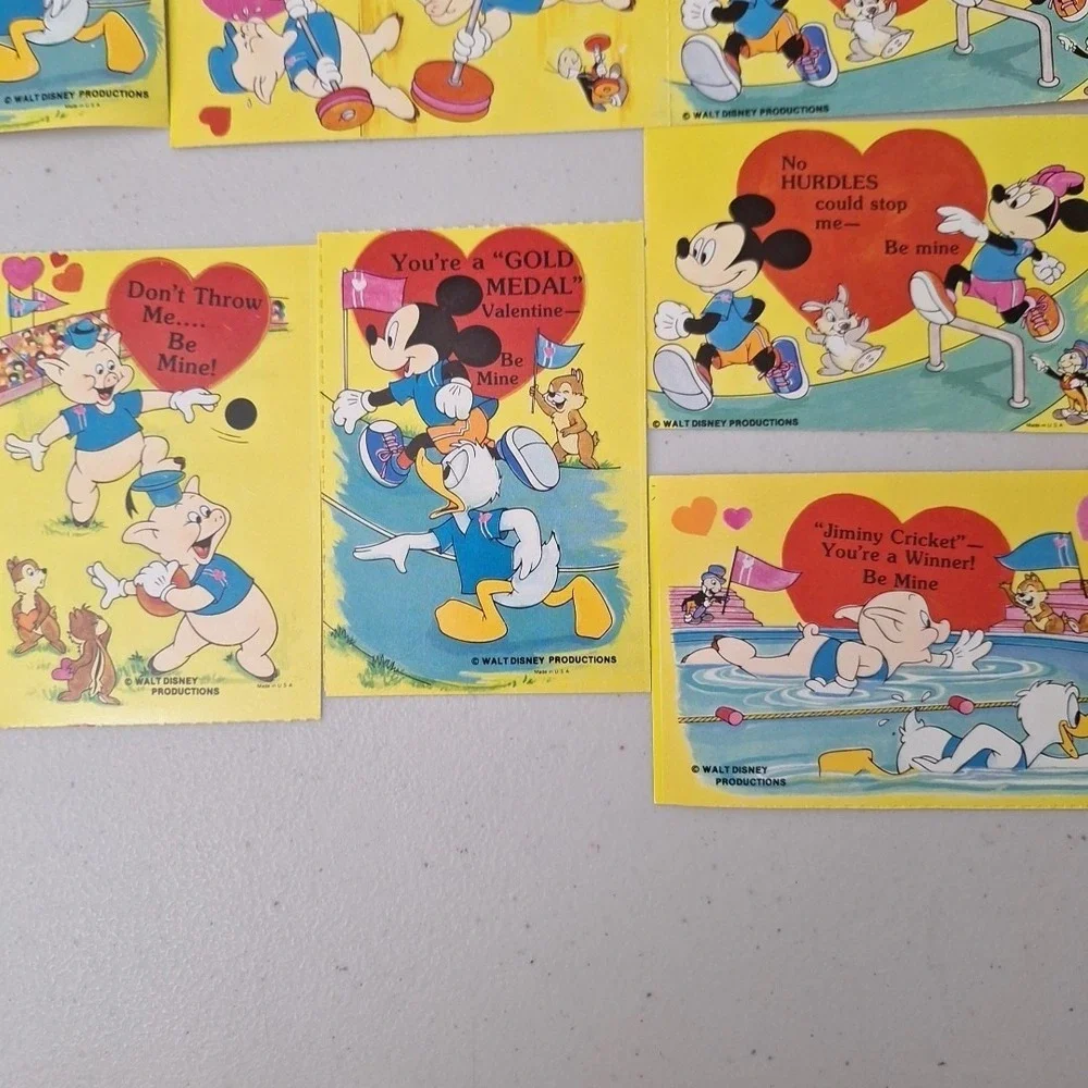 1978 Vintage Disney Mickey Valentines Cards 26 Cards and Envelopes NEW RARE